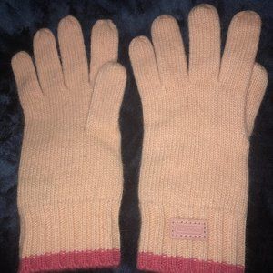 LAST CHANCE—Pink Coach wool & cashmere gloves